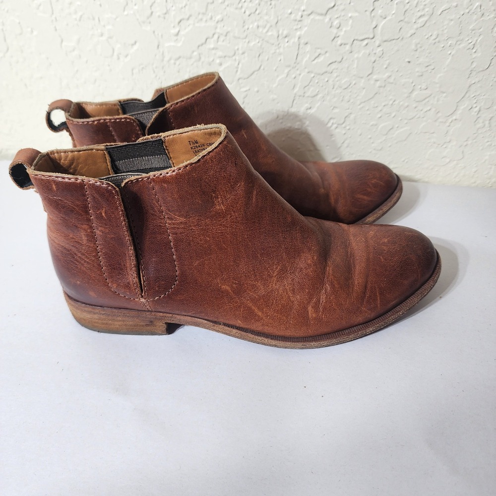 Kork-Ease Womens Brown Leather Chelsea Ankle Boots‎ Size 7.5 M